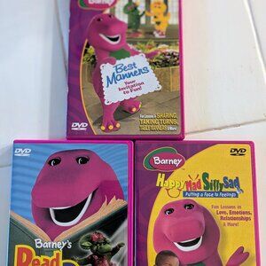 Barney DVD Lot of 3 – Best Manners, Read with Me, Happy Mad Silly Sad